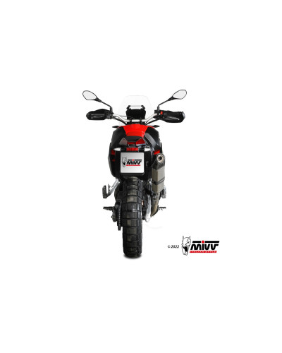 Scarico Mivv Speed Edge in titanio con coppa carbonio per APRILIA TUAREG 660 2022