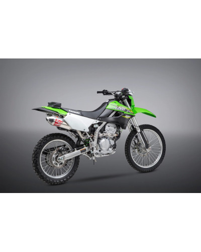 KLX250S/SF 09-20 / KLX300S/SM 21-23 YOSHIMURA RACE RS-2 STAINLESS SLIP-ON EXHAUST, W/ ALUMINUM MUFFLER