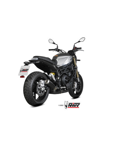 Scarico completo Mivv X-M1 BLACK inox nero Euro5 per Benelli Leoncino 800 2022-2023