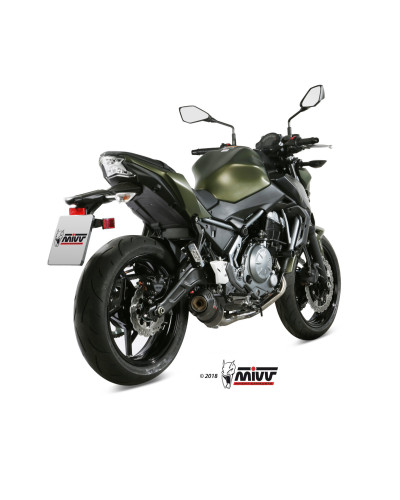 Scarico completo Mivv OVAL carbonio per Kawasaki Z650 2017-2023