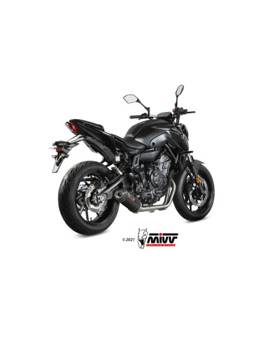 Scarico completo Mivv Oval carbonio Euro5 per Yamaha MT-07 / FZ-07 2021 - 2023