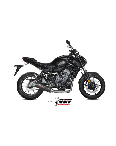 Full system Mivv Oval carbon Euro5 exhaust for Yamaha MT-07 / FZ-07 2021 - 2023