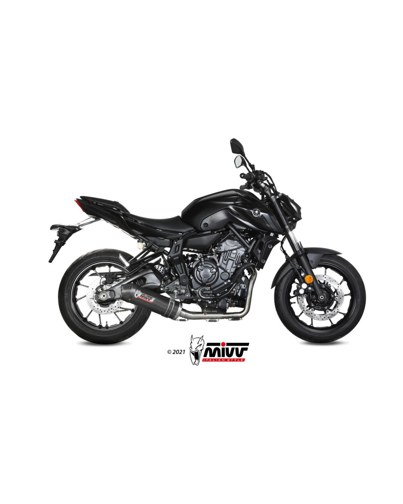 Full system Mivv Oval carbon Euro5 exhaust for Yamaha MT-07 / FZ-07 2021 - 2023