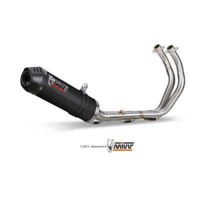 Full system Mivv Oval carbon Euro5 exhaust for Yamaha MT-07 / FZ-07 2021 - 2023