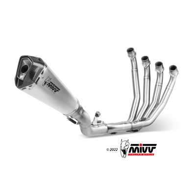 Scarico completo Mivv Delta Race Euro4/5 acciaio inox per Honda CB 650 R 2019 - 2023