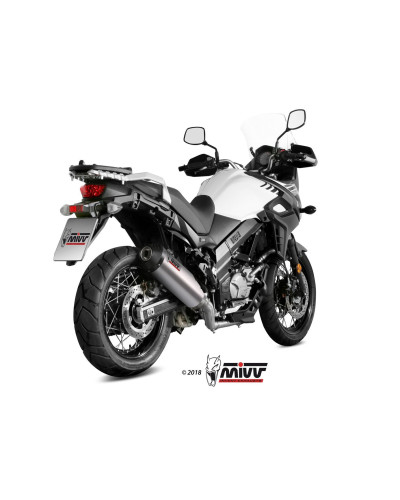 Scarico completo Mivv OVAL titanio Euro4/5 per Suzuki DL V-STROM 650 2017-2023