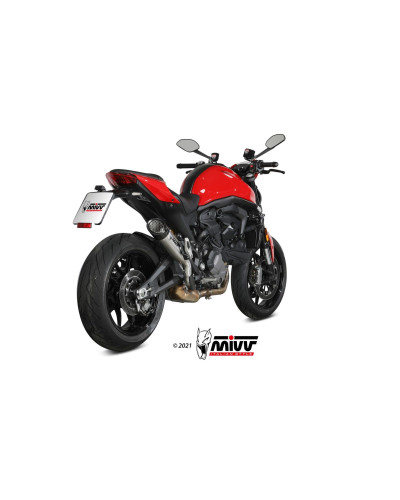 Slip-On Mivv X-M5 Euro5 titanium exhaust for Ducati Monster 937 2021-2023