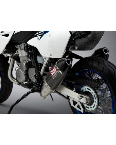 DR-Z400S/SM 00-23 YOSHIMURA RS-4 DUAL STAINLESS FULL EXHAUST, W/ CARBON FIBER MUFFLERS