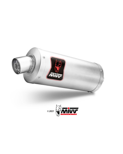 Slip-On Mivv Dakar Euro5 titanium exhaust for DUCATI DesertX 2022-2023