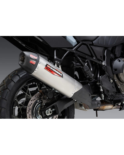 V-STROM 800 2023 YOSHIMURA RS-12 ADV STAINLESS SLIP-ON EXHAUST, W/ STAINLESS MUFFLER