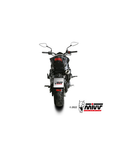 Slip-On Mivv X-M1 Euro4/5 inox nero exhaust for Benelli 752 S 2019-2023