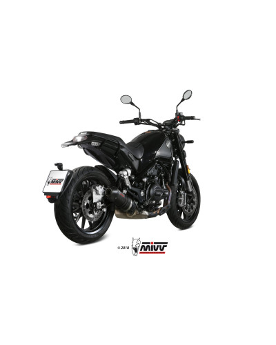 Terminale di scarico Mivv Oval Euro4/5 in carbonio per Benelli Leoncino 500 2017-2023