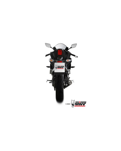 Scarico completo Mivv X-M1 BLACK inox nero Euro4/5 per Yamaha YZF R125 2019-2023