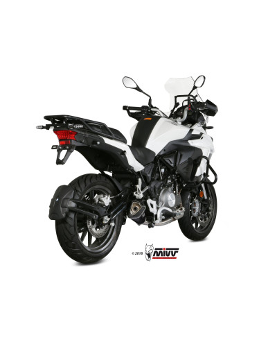 Full system Mivv Delta Race Euro4/5 black stainless steel exhaust for BENELLI TRK 502 2017-2023