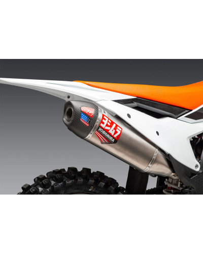 KTM 250/350SX-F / HUSQVARNA FC250/350 23-24 YOSHIMURA RS-12 TITANIUM FULL EXHAUST, W/ TITANIUM MUFFLER