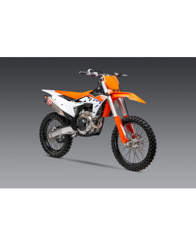 KTM 250/350SX-F / HUSQVARNA FC250/350 23-24 YOSHIMURA RS-12 TITANIUM FULL EXHAUST, W/ TITANIUM MUFFLER