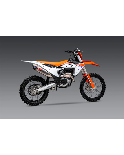 KTM 250/350SX-F / HUSQVARNA FC250/350 23-24 YOSHIMURA RS-12 TITANIUM FULL EXHAUST, W/ TITANIUM MUFFLER