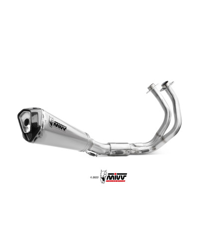 Full system Mivv Delta Race Black Euro5 bstainless steel exhaust for Kawasaki Z650 / NINJA 650 2024