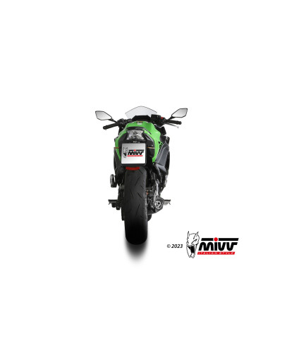 Scarico completo Mivv Delta Race Black Euro5 acciaio inox per Kawasaki Z650 / NINJA 650 2024