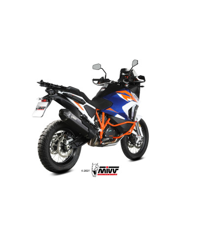 Terminale Mivv SPEED EDGE inox nero per KTM 1290 Super Adventure R / S / T 2021-2024