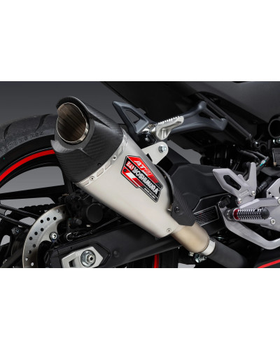 CF MOTO 450SS 23-24 / 450NK 2024 YOSHIMURA AT2 Stainless Slip-On Exhaust, w/ Stainless Muffler