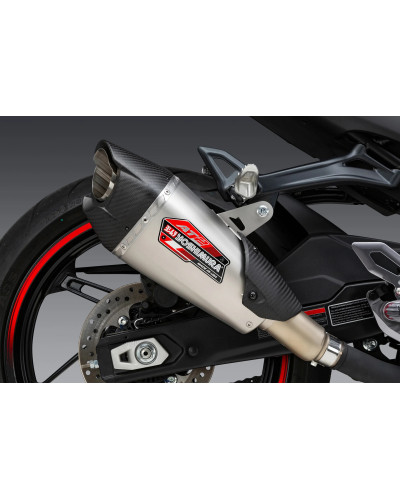 CF MOTO 450SS 23-24 / 450NK 2024 YOSHIMURA AT2 Stainless Slip-On Exhaust, w/ Stainless Muffler