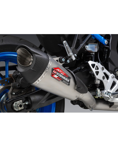 GSX-8S/R 23-24 YOSHIMURA RACE AT2 STAINLESS FULL EXHAUST, W/ STAINLESS MUFFLER