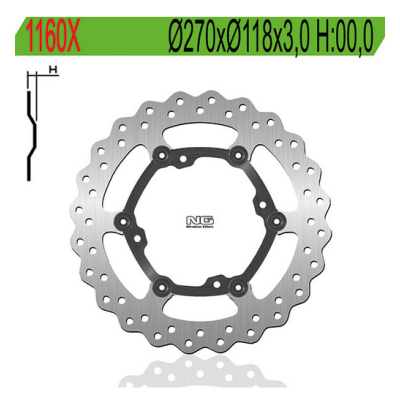 NG Brakes - Disco freno flottante anteriore Suzuki Ø270 (1160X)