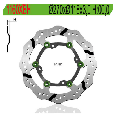 NG Brakes - Disco freno flottante anteriore Suzuki Ø270 (1160XBH)