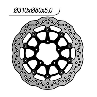 NG Brakes - Disco freno flottante anteriore Kawasaki Ø310 (1213X)