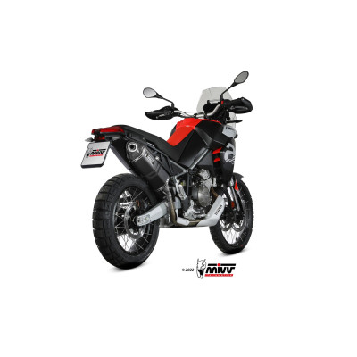 MIVV | Slip-On Black stainless exhaust Speed ​​Edge Euro5 for APRILIA TUAREG 660 2022-2024