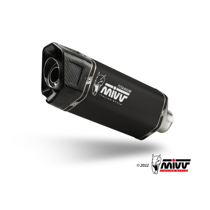 MIVV | Terminale SR-1 in titanio nero per APRILIA TUONO V4 / RSV4 1100 2021-2024