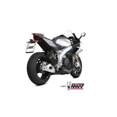 MIVV | Terminale SR-1 in titanio nero per APRILIA TUONO V4 / RSV4 1100 2021-2024