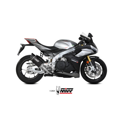 MIVV | Terminale SR-1 in titanio nero per APRILIA TUONO V4 / RSV4 1100 2021-2024