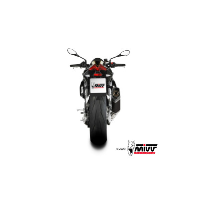 MIVV | Slip-On Black titanium approved exhaust SR-1 for APRILIA TUONO V4 / RSV4 1100 2021-2024