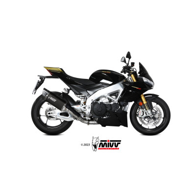 MIVV | Terminale SR-1 in titanio nero omologato per APRILIA TUONO V4 / RSV4 1100 2021-2024