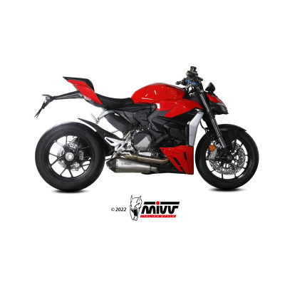 MIVV | Slip-on stainless approved exhaust Delta Race for DUCATI PANIGALE / STREETFIGHTER V2 2020-2024