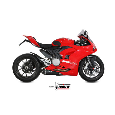 MIVV | Slip-on black stainless approved exhaust Delta Race for DUCATI PANIGALE / STREETFIGHTER V2 2022-2024