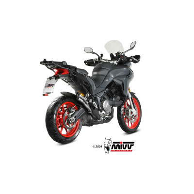 MIVV | Slip-on stainless approved exhaust Double Gun for DUCATI MULTISTRADA V2 / S 2022-2024