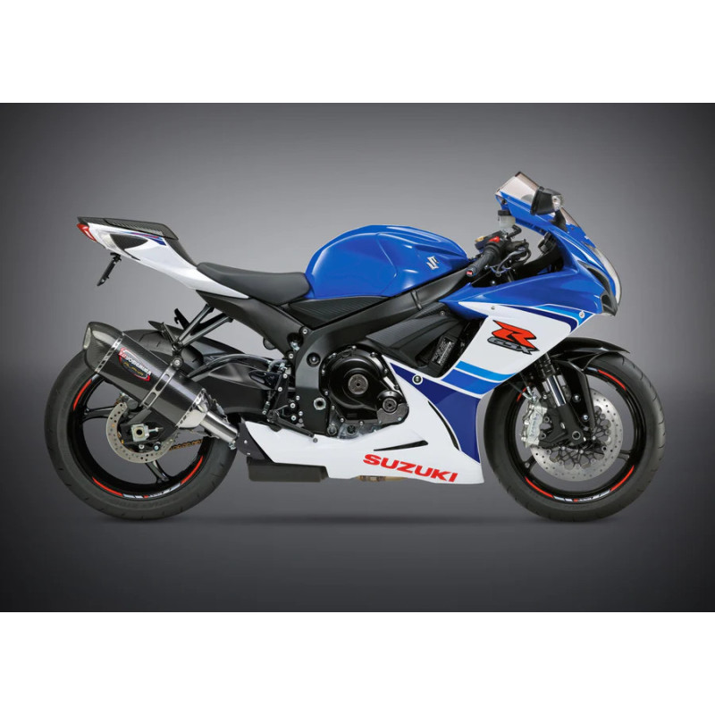 YOSHIMURA | Stainless Slip-On Exhaust, w/ Carbon Fiber Muffler for SUZUKI GSX-R 600/750 2011-2024