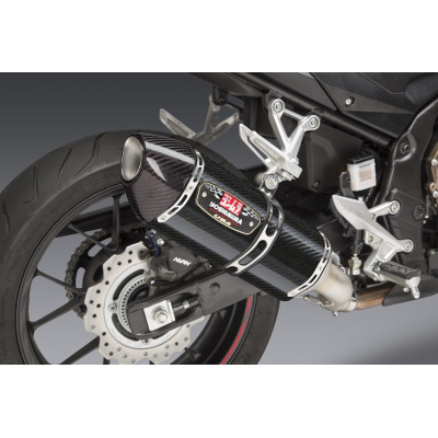 R-77 Stainless Slip-On Exhaust, w/ Carbon Fiber Muffler for HONDA CBR 500 R 2016-2023