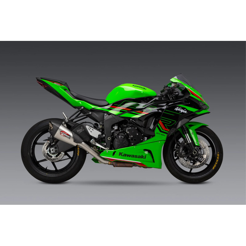 YOSHIMURA | Scarico 3/4 AT2 in acciaio per KAWASAKI ZX-6R 2019-2024