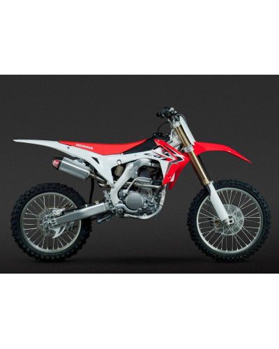 Doppio scarico completo Yoshimura RS9 acciaio/alluminio con fondello in carbonio per CRF250R