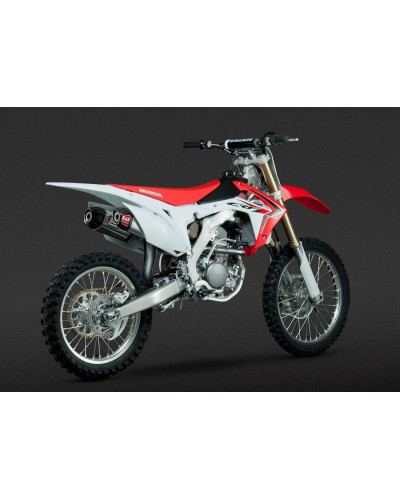 Doppio scarico completo Yoshimura RS9 acciaio/alluminio con fondello in carbonio per CRF250R