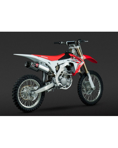 Doppio scarico completo Yoshimura RS9 acciaio/alluminio con fondello in carbonio per CRF250R