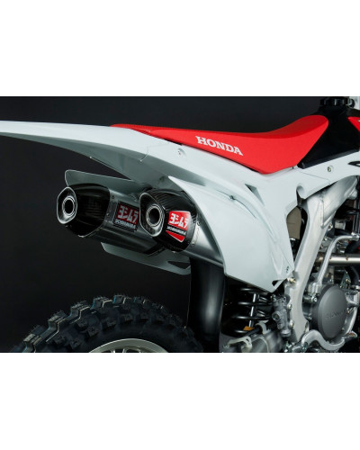 Doppio scarico completo Yoshimura RS9 acciaio/alluminio con fondello in carbonio per CRF250R