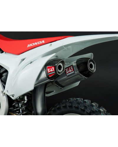 Doppio scarico completo Yoshimura RS9 acciaio/alluminio con fondello in carbonio per CRF250R