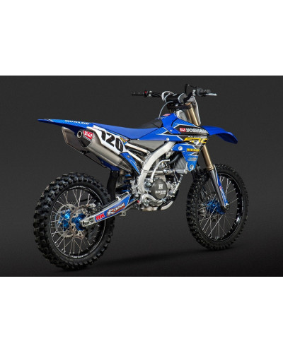 Scarico completo Yoshimura RS4 acciaio/alluminio con fondello in carbonio per YZ450F 14-16