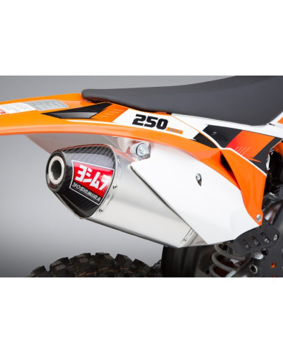 Scarico completo Yoshimura RS4 acciaio/alluminio con fondello in carbonio per KTM250SX-F