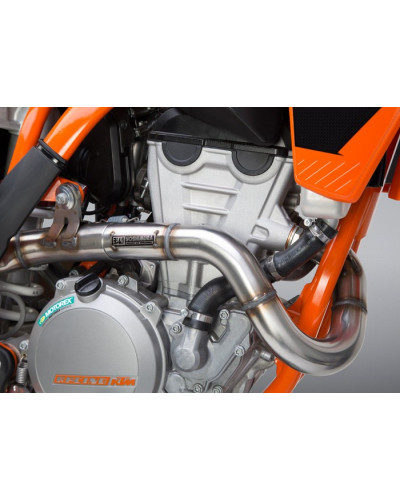 Scarico completo Yoshimura RS4 acciaio/alluminio con fondello in carbonio per KTM250SX-F